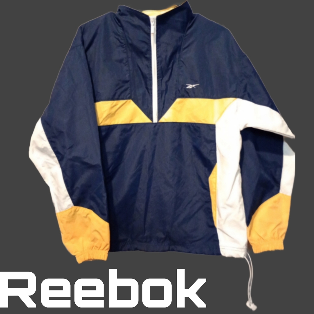 Classic Reebok Windbreaker Pullover Jacket Size Medium - Unisex